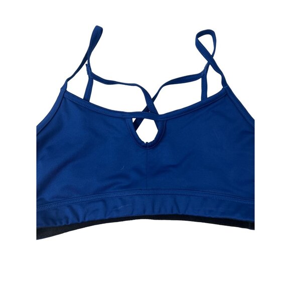 Zella Blue Strappy Back Sports Bra - Picture 2 of 3